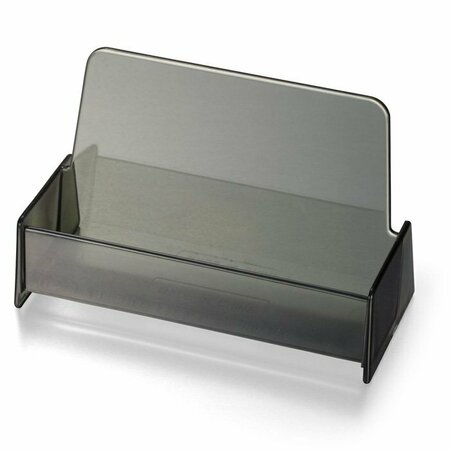 OFFICEMATE 97833 Business Card Holder, 1-7/8 in L, 3-7/8 in W, 50 Capacity, Plastic, Smoke OIC97833